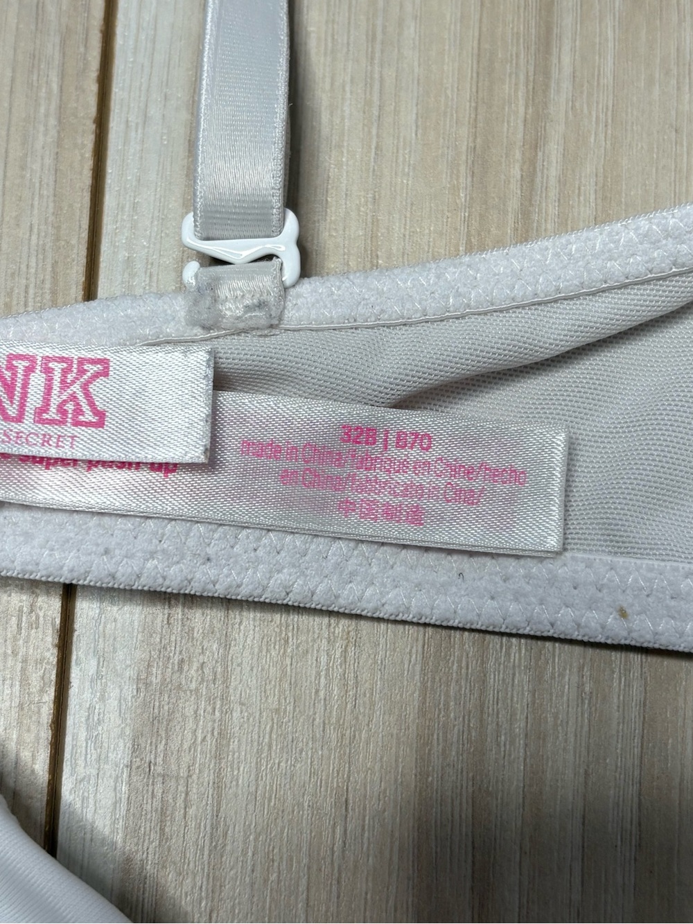 PINK Victoria’s Secret White Push-Up Bra 32B Underwire T-Shirt Everyday Bra - Picture 4 of 5